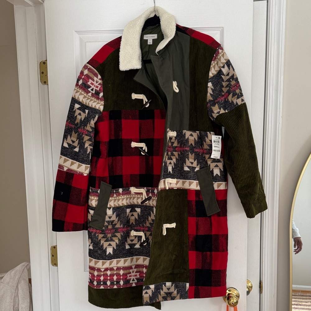 Sun + Stone Cream and Black Coat